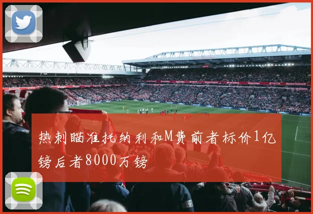 热刺瞄准托纳利和M费前者标价1亿镑后者8000万镑
